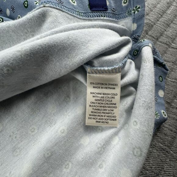 Onward Reserve Performance Polo Mens L Blue Pattern Geometric Golf Short Sleeve - Picture 7 of 8